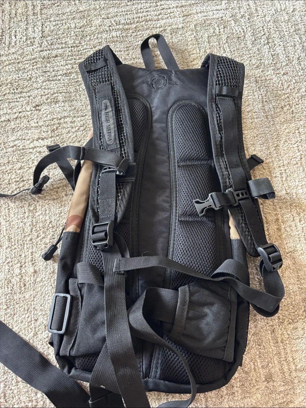 High Sierra Tan and Brown Camo Daypack Backpack